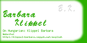 barbara klippel business card